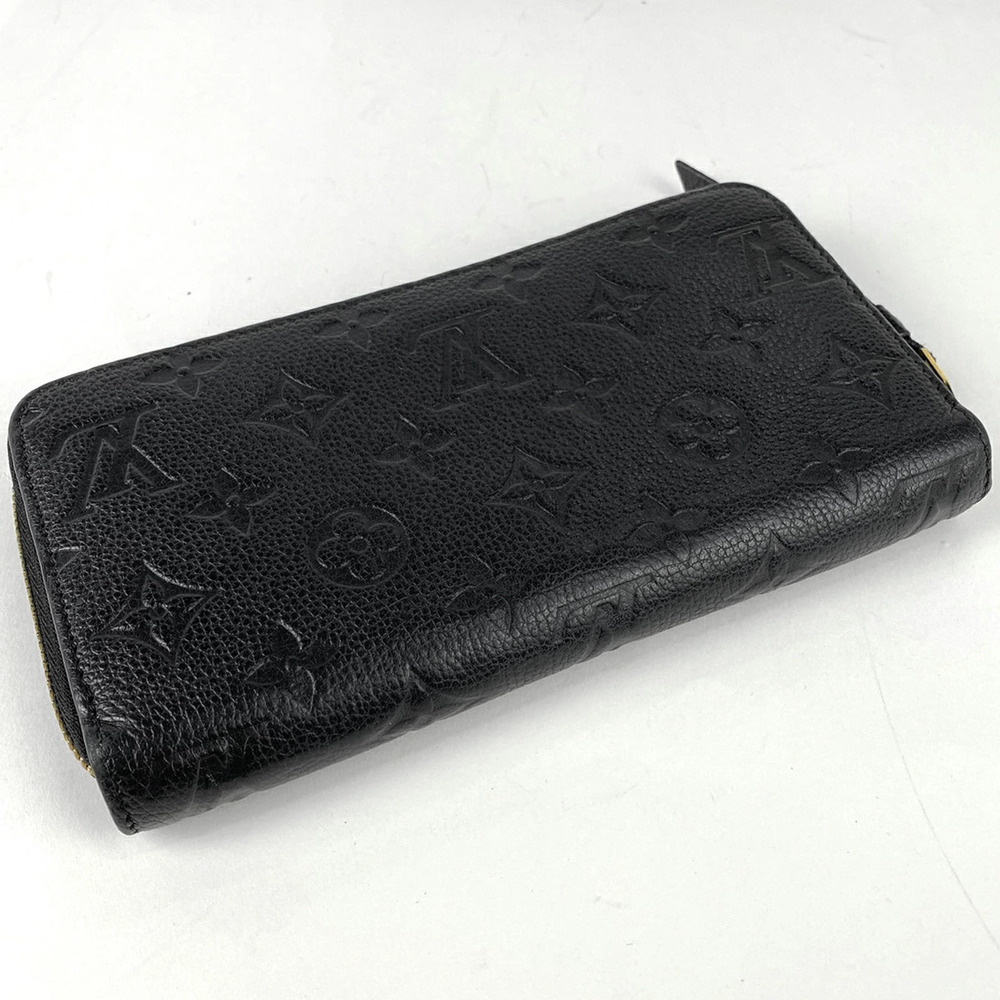 Louis Vuitton Zippy Round Long Zipper Black Wallet Noir Monogram Empreinte Black